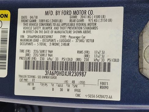 Used 2018 Ford Fusion SE w/ Fusion SE Technology Package image 28