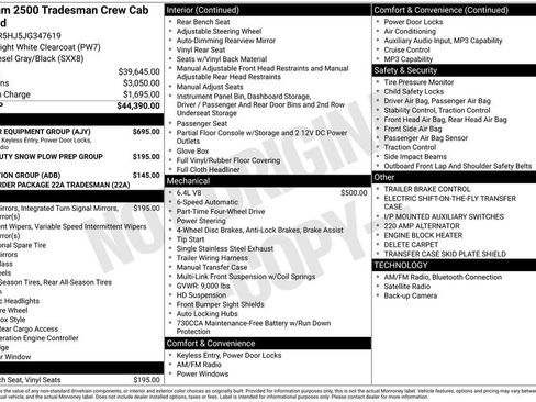 Used 2018 RAM 2500 Tradesman w/ Popular Equipment Group image 4