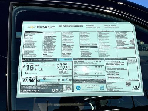 New 2026 Chevrolet Tahoe High Country image 14