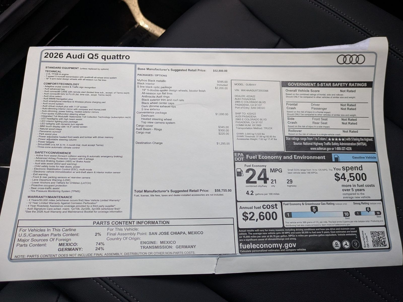 New 2026 Audi Q5 2.0T AWD/4WD image 18