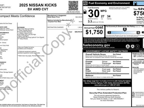 Used 2025 Nissan Kicks SV AWD/4WD image 14