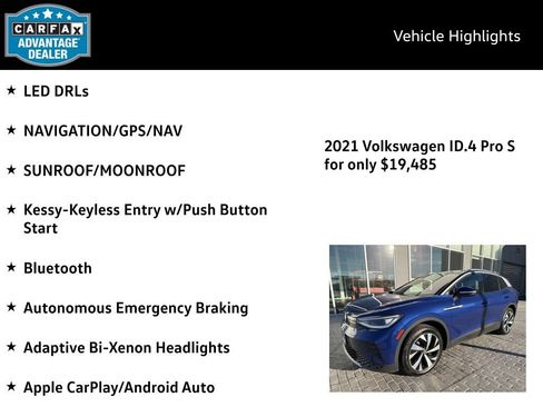 Certified 2021 Volkswagen ID.4 Pro S w/ Gradient Package image 4