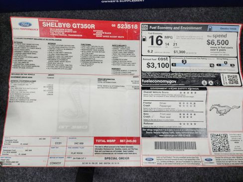 Used 2016 Ford Mustang Shelby GT350R w/ GT350R Equipment Group 920A image 33