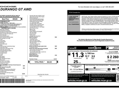 Used 2022 Dodge Durango GT w/ GT Premium Group AWD/4WD image 3