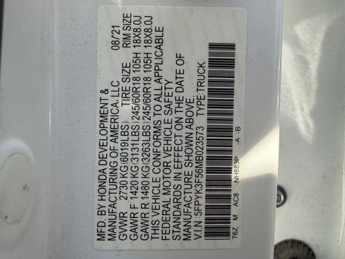 Used 2021 Honda Ridgeline RTL image 31