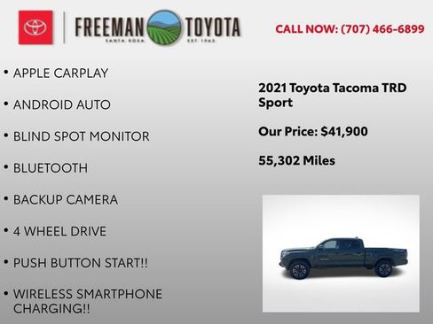 Used 2021 Toyota Tacoma TRD Sport w/ TRD Premium Sport Package AWD/4WD image 10