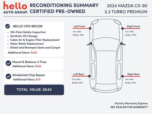 Certified 2024 MAZDA CX-90 3.3 Turbo w/ Premium Package image 3
