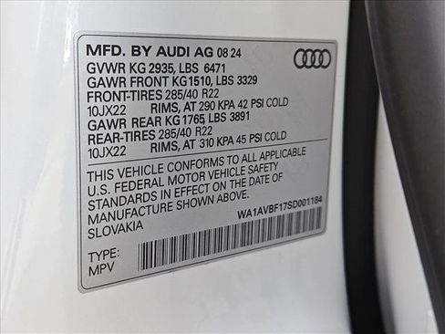 Certified 2025 Audi Q8 Premium w/ Black Optic Package image 17