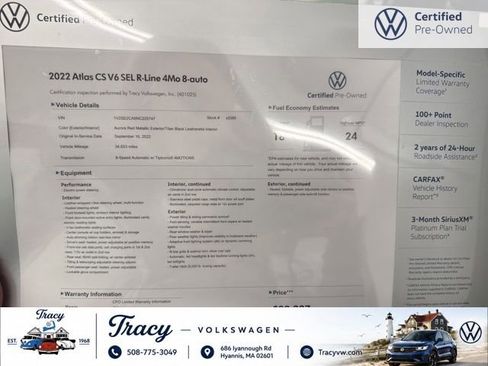 Certified 2022 Volkswagen Atlas Cross Sport SEL R-Line AWD/4WD image 29