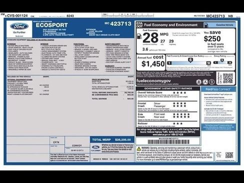 Used 2021 Ford EcoSport SE w/ SE Convenience Package FWD image 17