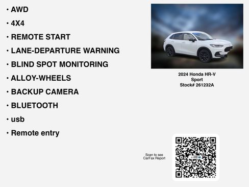 Certified 2024 Honda HR-V Sport image 7