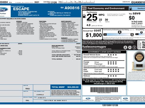 Used 2016 Ford Escape Titanium FWD image 2