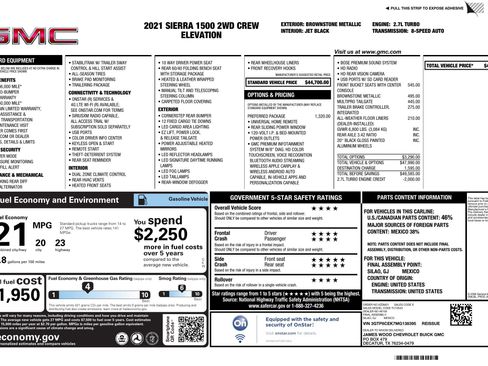 Used 2021 GMC Sierra 1500 Elevation w/ Preferred Package image 3