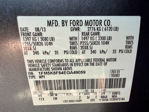 Used 2014 Ford Explorer Limited w/ Equipment Group 301A AWD/4WD image 88