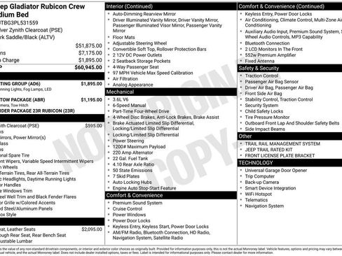 Used 2023 Jeep Gladiator Rubicon w/ LED Lighting Group image 10