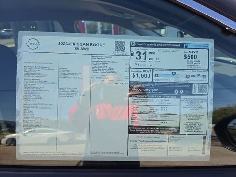 New 2026 Nissan Rogue SV AWD/4WD image 3