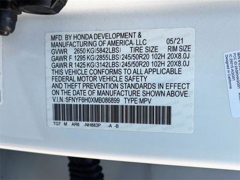 Used 2021 Honda Pilot Elite image 35