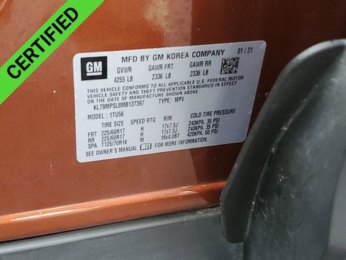 Certified 2021 Chevrolet TrailBlazer LT w/ Convenience Package image 33