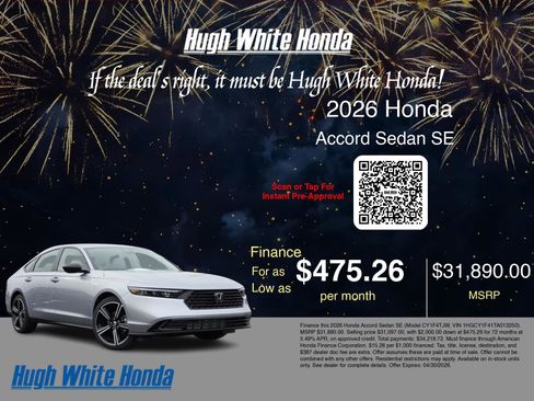 New 2026 Honda Accord SE image 7