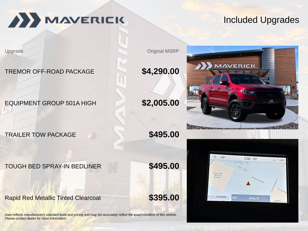 Used 2021 Ford Ranger Lariat w/ Tremor Off-Road Package AWD/4WD image 7