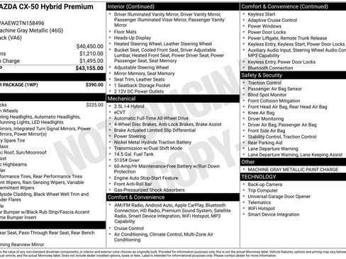 New 2026 MAZDA CX-50 2.5 Hybrid w/ Weather Package AWD/4WD image 4