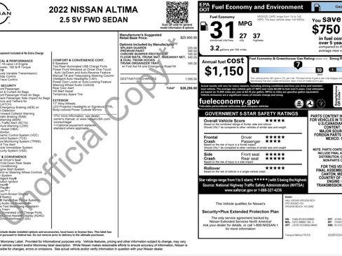 Used 2022 Nissan Altima 2.5 SV FWD image 3