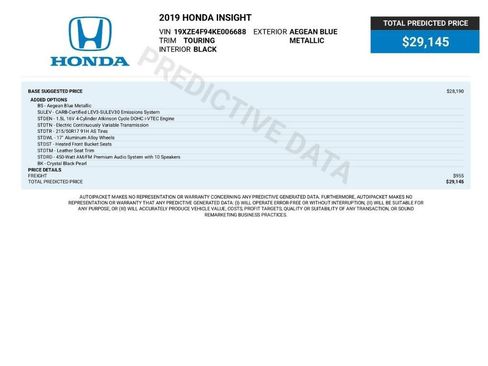 Used 2019 Honda Insight Touring image 2