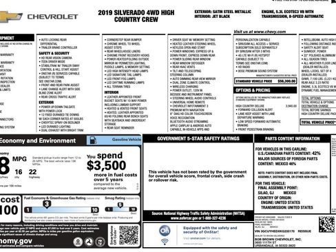 Used 2019 Chevrolet Silverado 1500 High Country AWD/4WD image 2