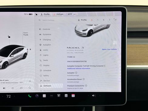 Used 2019 Tesla Model 3 Long Range AWD/4WD image 3