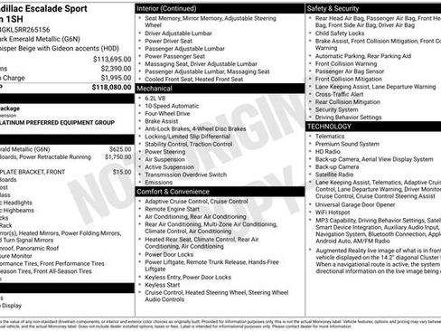 Certified 2024 Cadillac Escalade Sport Platinum AWD/4WD image 29