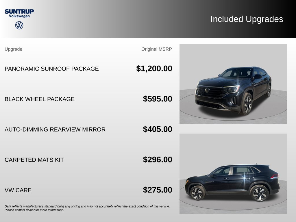 Used 2024 Volkswagen Atlas Cross Sport SE w/ Panoramic Sunroof Package FWD image 2