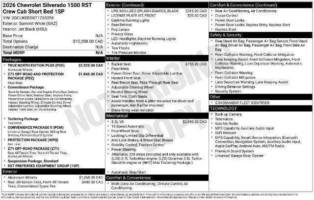 New 2026 Chevrolet Silverado 1500 RST w/ True North Edition Plus AWD/4WD image 2