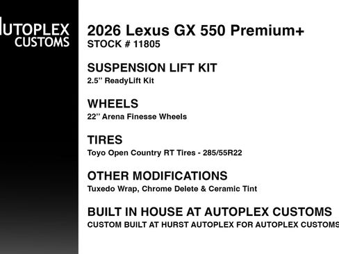 Used 2026 Lexus GX 550 w/ Accessory Package (2T) image 2