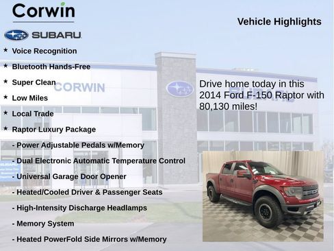 Used 2014 Ford F150 Raptor w/ Equipment Group 801A Luxury AWD/4WD image 6