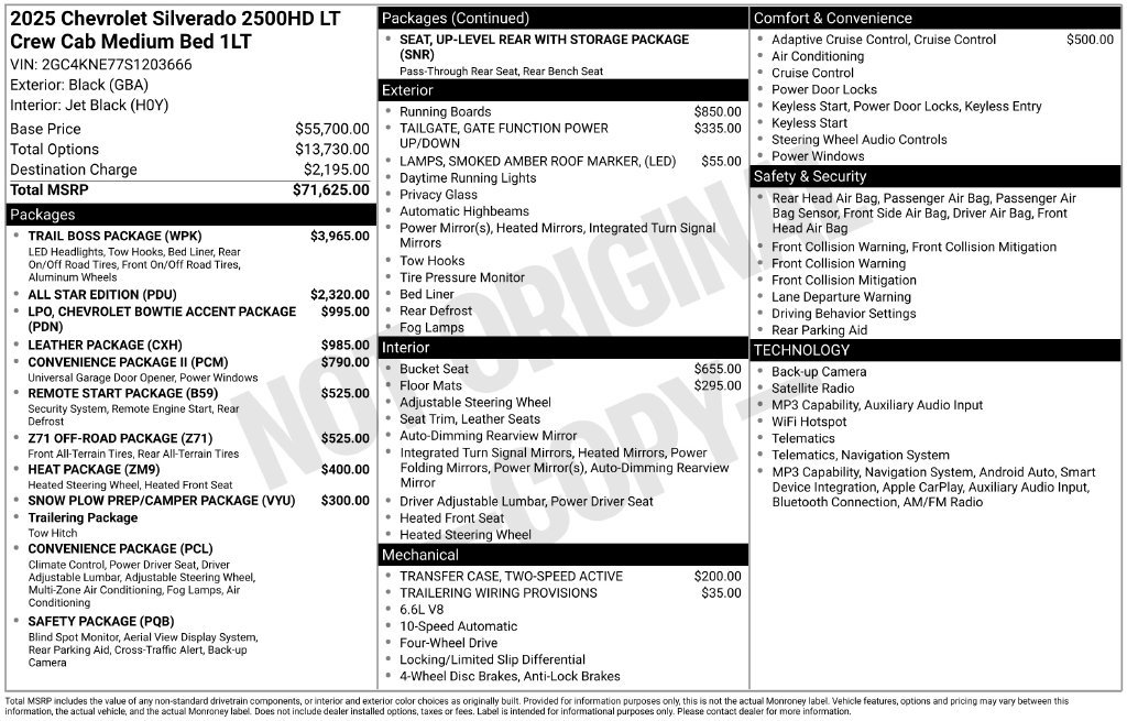 Used 2025 Chevrolet Silverado 2500 LT w/ Trail Boss Package AWD/4WD image 3