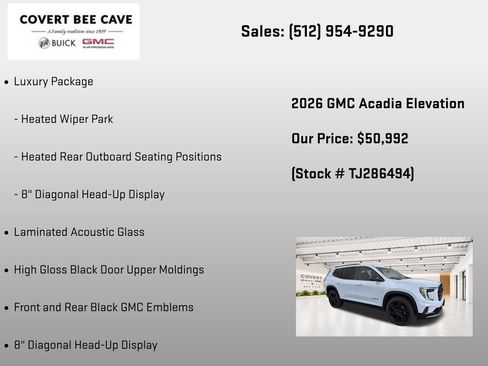 New 2026 GMC Acadia Elevation w/ Black Edition FWD image 13