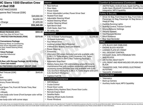 Used 2021 GMC Sierra 1500 Elevation w/ X31 Off-Road Package image 2