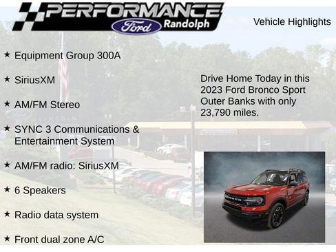 Used 2023 Ford Bronco Sport Outer Banks AWD/4WD image 7