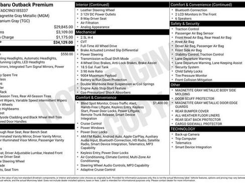 Certified 2022 Subaru Outback Premium AWD/4WD image 27