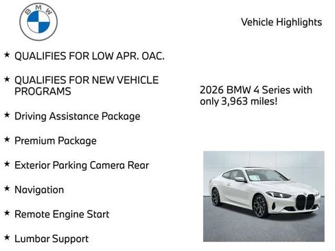 Used 2026 BMW 430i xDrive Coupe w/ Premium Package AWD/4WD image 9