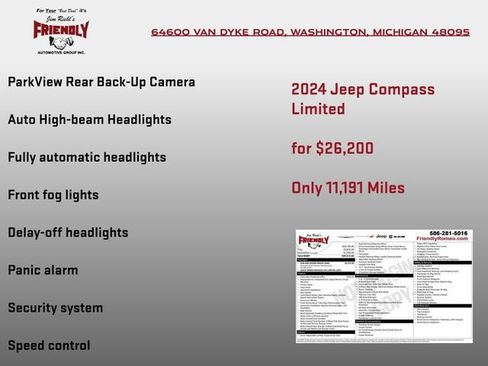 Used 2024 Jeep Compass Limited w/ Sun and Sound Group AWD/4WD image 7