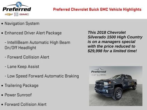 Used 2018 Chevrolet Silverado 1500 High Country image 2