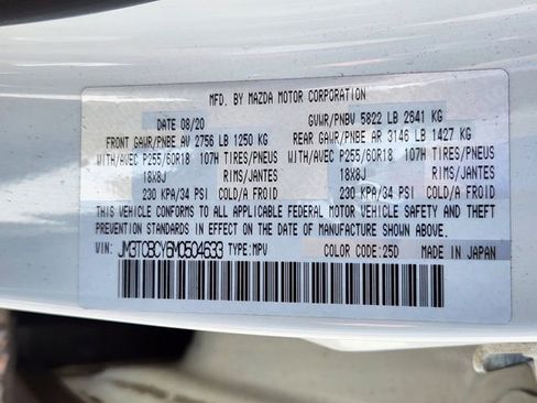 Used 2021 MAZDA CX-9 Touring w/ Touring Premium Package image 29