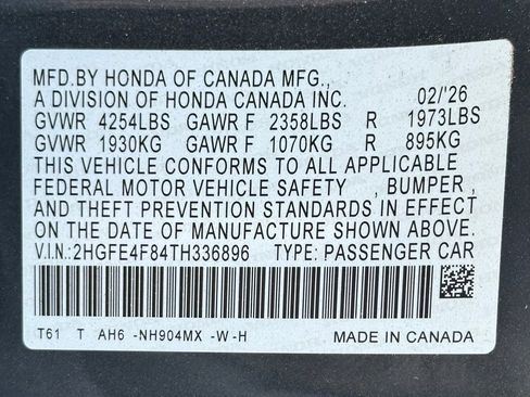 New 2026 Honda Civic FWD Hybrid Sedan image 22