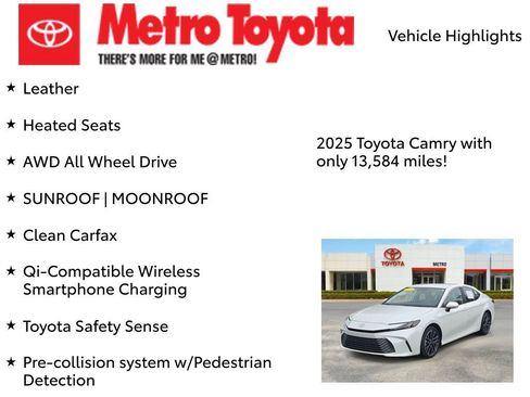 Certified 2025 Toyota Camry XLE AWD/4WD image 8