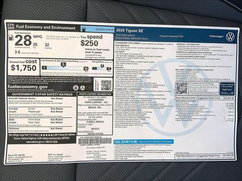 New 2026 Volkswagen Tiguan SE FWD image 22
