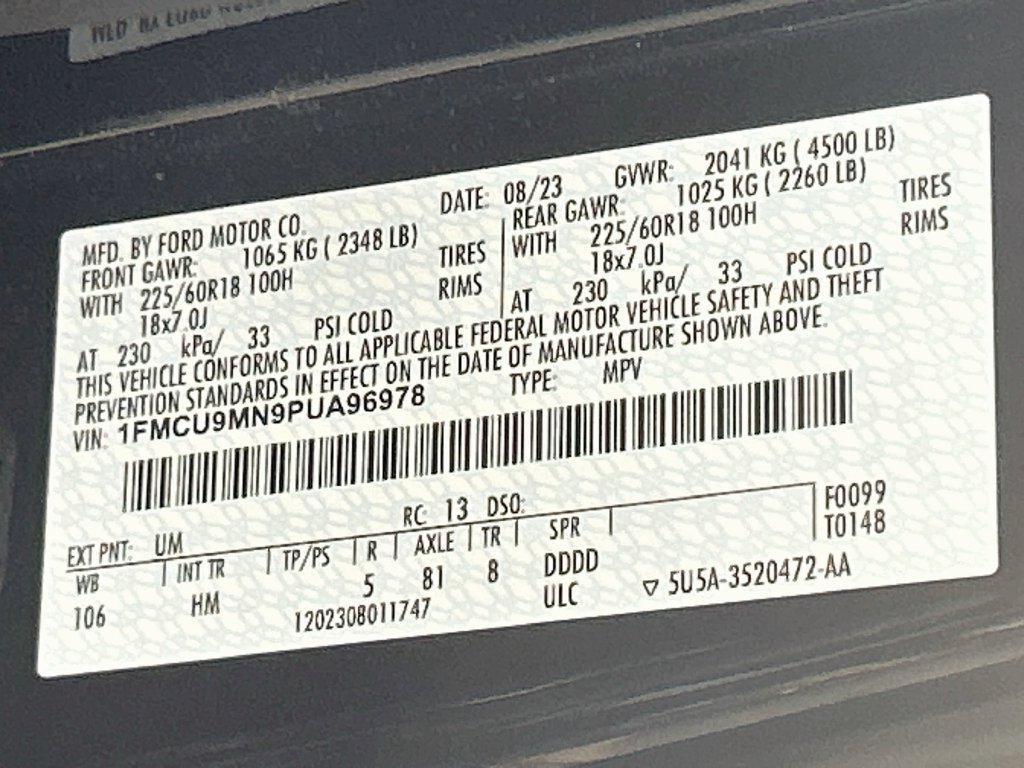 Certified 2023 Ford Escape ST-Line w/ Tech Pack #1 AWD/4WD image 32