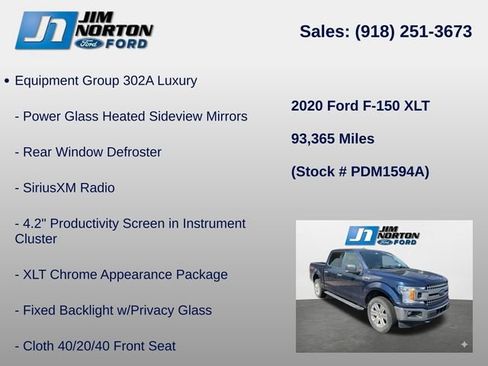 Used 2020 Ford F150 XLT w/ Equipment Group 302A Luxury AWD/4WD image 8