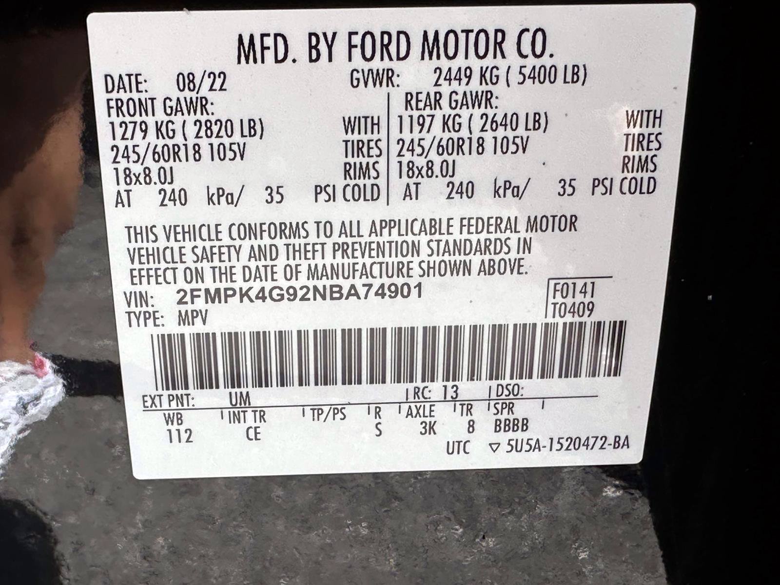 Used 2022 Ford Edge SE AWD/4WD image 36