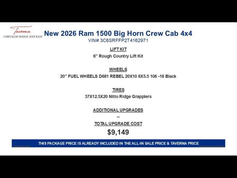 New 2026 RAM 1500 Big Horn w/ Night Edition AWD/4WD image 9